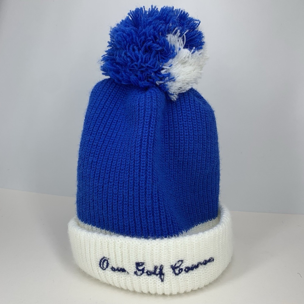 Osan Golf Course Toboggan Beanie Osan Air Base South Korea Knit Hat Cap Vintage